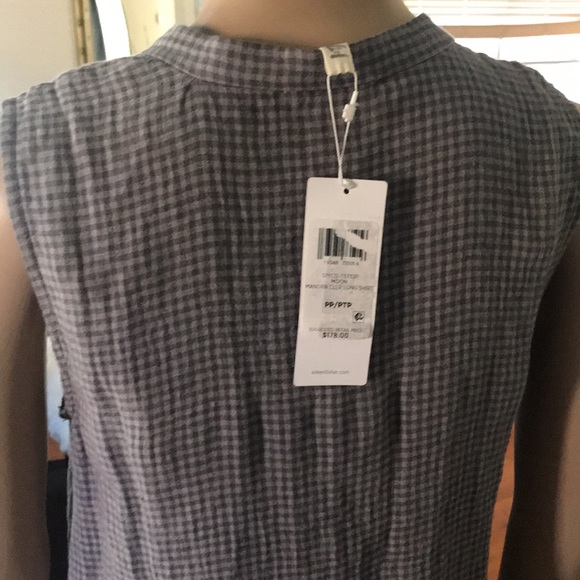 Eileen Fisher Puckered Organic Linen Long Shirt Size PP - Picture 7 of 8